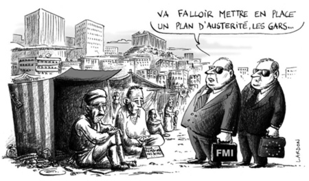 symbole-politique-austerité-en-Grèce illustration-exigences-austerité-en-Grèce