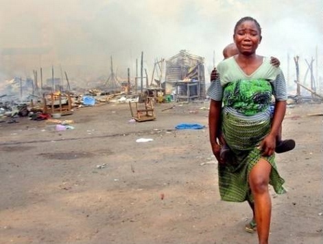 exemple de détresse humaine et victime de conflit en RD Congo illustration ravage de la guerre au Kivu, République Démocratique du Congo