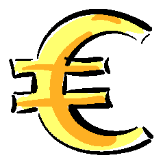 symbole de puissance financière, l'euro illustration pour poids de la Finance en politique