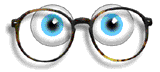 illustration par mouvement d'yeux derrire lunettes