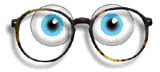 symbole d'observation illustration par mouvement d'yeux derrière lunettes