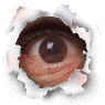 symbole pour observateur social illustration par oeil clignotant à travers ope