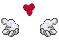 symbole 3 du gourmand de cerises illustration par mains demandant nourriture