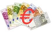un moyen de contrainte pour politique budgétaire euro : éventail des différentes valeurs faciales de billets