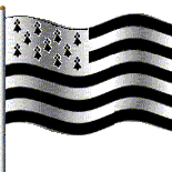 illustration avec drapeau de la Bretagne, rgion de France