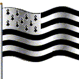 drapeau breton : le gwenn-ha-du illustration avec drapeau de la Bretagne, région de France