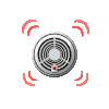 symbole pour signal d'alarme illustration par sirène pour incendie en action