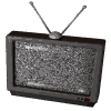 symbole pour arrêt d'émissions TV illustration avec poste de télévision ne recevant rien