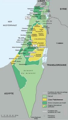 carte du découpage de la Palestine carte en teintes de vert de la Palestine