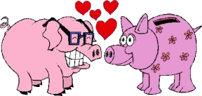 symbole pour la Finance néolibérale illustration avec cochon carnassier charmant cochon-tirelire