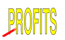 symbole pour accroissement des profits illustration par mention profit traversée par une flèche rouge montante