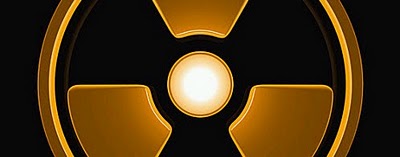 symbole pour activité nucléaire illustration avec logogramme doré pour réacteur nucléaire