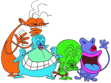 évocation de supposées sales bêtes aux allures contemptrices... illustration avec monstres extra-terrestres, colorés, affreux et rigolards