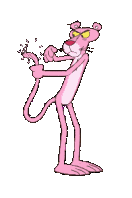 allégorie pour piqûre de rappel d'une bonne gestion... illustration avec panthère rose de BD se tenant la queue