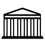 image anime de faade de temple noclassique avec colonnes