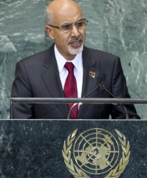 photo prsident libyen Mohamed el-Megarief  la tribune de l'ONU