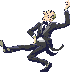 représentation d'un politique avec posture d’acteur illustration par personnage virevoltant en habit queue de pie