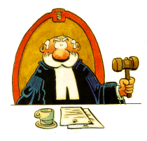 illustration par juge prsidant avec son marteau de justice