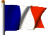 drapeau franais sur hampe