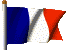 drapeau, couleurs de la France drapeau français sur hampe