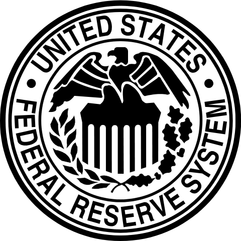 sceau de la FED, Rserve fdrale des tats-Unis, noir et blanc, grand format