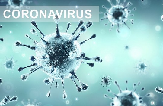 Image compose, couleur pers, du coronavirus.