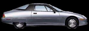 Image noire et grise de EV1-electric de General-Motors,voiture lectrique.