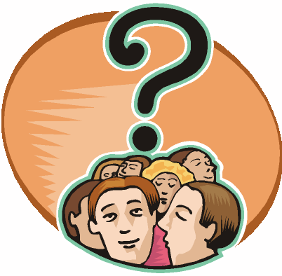 La valeur est-ce qui relie une personne à son environnement...et contribue au développement de notre humanité. Image, symbole de réflexion, avec foule et point d'interrogation.