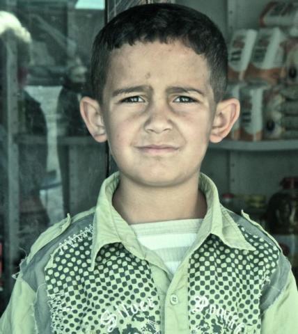 photo d'un enfant de Gaza au regard fier, t 2014