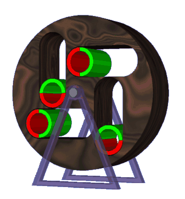 illustration-poème, Le début du commencement avait-il une fin ? représentation avec roue et tuyaux d'un mouvement sans fin
